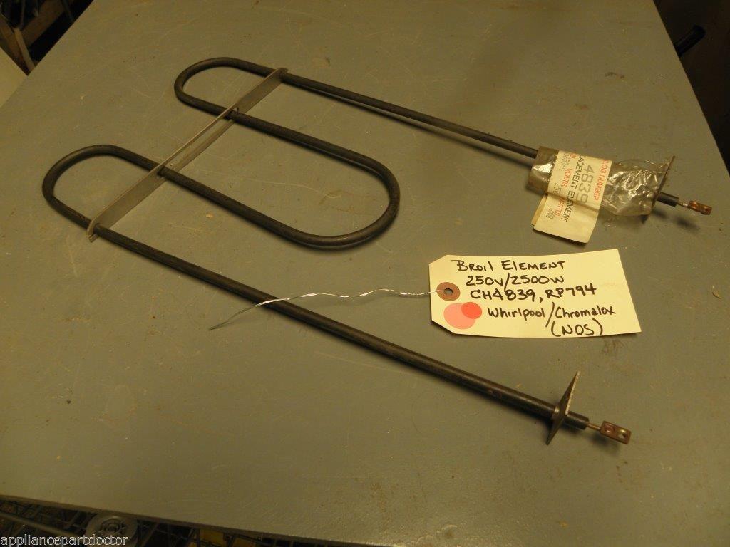 NOS Whirlpool Chromalox STOVE CH4839 RP794 Broil Element 250v/2500w NOS Whirlpool Chromalox STOVE CH4839 RP794 Broil Element 250v/2500w